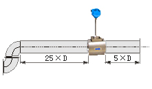 壓縮空氣氣體流量計(jì)直管段安裝要求示意圖四