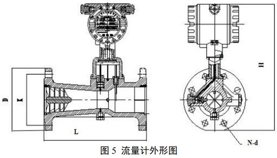 氨氣旋進(jìn)旋渦流量計(jì)外形圖